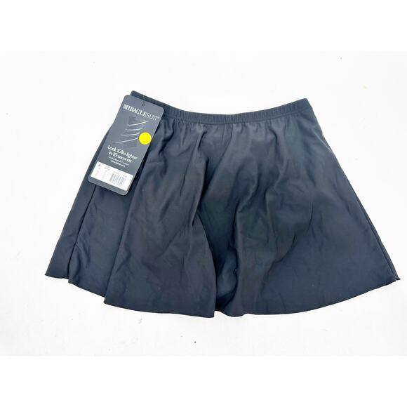 Miraclesuit Black Skirted High Waist Full Coverage Swim Bottoms Size 8 NWT - Picture 3 of 8